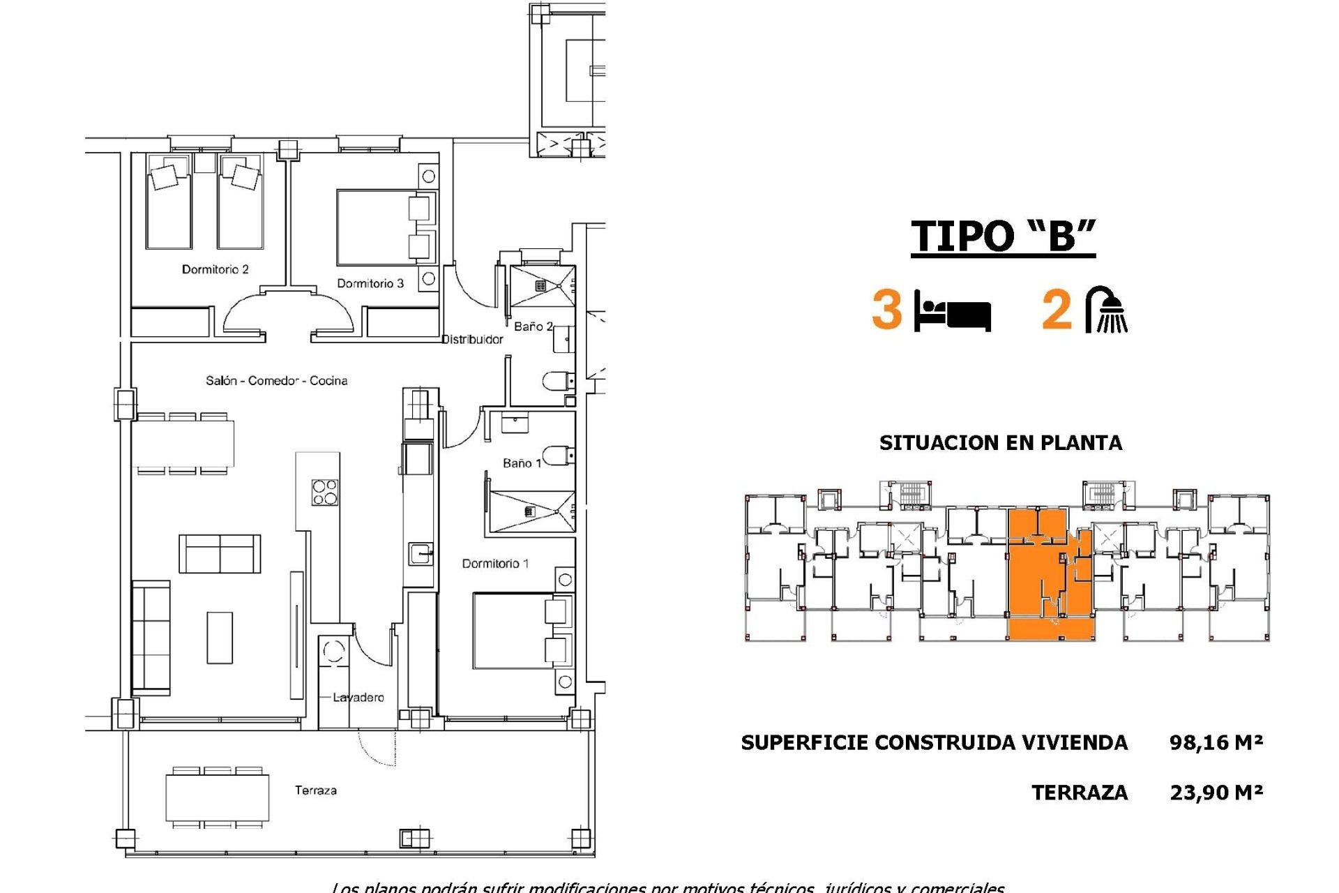 Nueva construcción  - Apartamento - San Miguel de Salinas - Pueblo